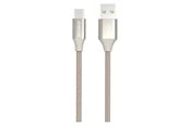 USB-kabel - GreyLime Braided USB-A to USB-C Cable Beige 2 m - C21AC2M02