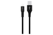 USB-kabel - GreyLime Braided USB-A to Lightning Cable Black 3 m - C21AL3M04