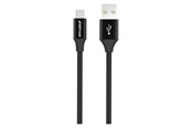 USB-kabel - GreyLime Braided USB-A to Micro USB Cable Black 1 m - C21AM1M04