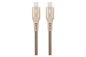 USB-kabel - GreyLime Braided USB-C to USB-C 60W Cable Beige 0.5 m - C21C60C05M02