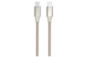 USB-kabel - GreyLime Braided USB-C to USB-C 60W Cable Beige 2 m - C21C60C2M02
