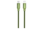 USB-kabel - GreyLime Braided USB-C to USB-C 60W Cable Green 2 m - C21C60C2M03