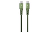 USB-kabel - GreyLime Braided USB-C to USB-C 60W Cable Green 3 m - C21C60C3M03