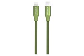 USB-kabel - GreyLime Braided USB-C to MFi Lightning Cable Green 1 m - C21CL1M03