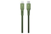 USB-kabel - GreyLime Braided USB-C to Lightning Cable Green 3 m - C21CL3M03