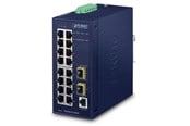 Switch - PLANET IGS-4215-16T2S Industrial L2/L4 16-Port 10/100/1000T + 2-Port 100/1000X SFP Managed Switch - IGS-4215-16T2S