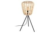 Lampor - EGLO Stars of Light MONTEZUELO bordlampe E27 bambus/sort - 390154
