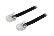 Nätverkskabel - Deltaco DEL-160B - phone cable - 3 m - black - Svart - 3m - DEL-160B