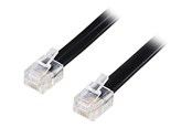 Nätverkskabel - Deltaco phone cable - 2 m - black - Svart - 2m - DEL-159B