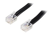 Nätverkskabel - Deltaco phone cable - 5 m - black - Svart - 5m - DEL-161B