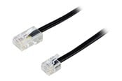 Nätverkskabel - Deltaco DEL-1701S - phone cable - 1 m - black - Svart - 1m - DEL-1701S