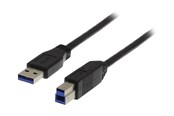 USB-kabel - Deltaco USB3-110S - USB cable - USB Type A to USB Type B - 1 m - USB3-110S