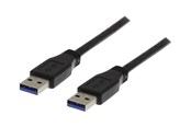 USB-kabel - Deltaco USB3-210 - USB cable - USB Type A to USB Type A - 1 m - USB3-210S