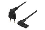 Strömkabel (intern) - Deltaco - power cable - Europlug to power IEC 60320 C7 - 50 cm - DEL-109BK