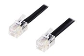 Nätverkskabel - Deltaco IMP DEL-160M - phone cable - 10 m - black - Svart - 10 meter - DEL-160M