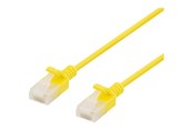 Nätverkskabel - Deltaco patch cable - 50 cm - yellow - Gul - 0.5 meter - UUTP-1013