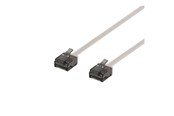 Nätverkskabel - Deltaco patch cable - 50 cm - grey - Grå - 0.5m - UUTP-2010