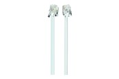 Nätverkskabel - Gembird Cablexpert phone cable - 10 m - Vit - 10m - TC6P4C-10M