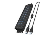 USB Hub - ICY BOX IB-HUB1720-U3 USB Hub - USB 3.2 - 20 porte - Svart - IB-HUB1720-U3