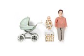 Dockor & Tillbehör - Lundby far m/baby i barnevogn aftageligt tøj - 18241