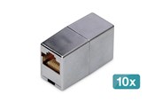 Nätverkskabel - DIGITUS CAT 5e Modular Coupler (10-Pack) - Silver - DN-93901-10
