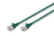 Nätverkskabel - DIGITUS CAT 6A F-FTP Slim Patch Cord - Grön - 1meter - DK-1632-A-015S-G