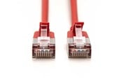 Nätverkskabel - DIGITUS CAT 6A F-FTP Slim Patch Cord - 0.5m - Röd - 0.5m - DK-1632-A-005S-R