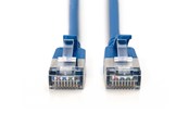 Nätverkskabel - DIGITUS CAT 6A F-FTP Slim Patch Cord - 0.5m - Blå - 0.5m - DK-1632-A-005S-B