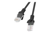 Nätverkskabel - Lanberg patch cable - 50 cm - RAL 9004 black - Svart - 0.5m - PCU5-10CC-0050-BK