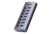 USB Hub - Unitek H1314A - hub - 7-in-1 individual switches - 7 ports USB Hub - USB 3.2 - 7 porte - Grey - H1314A01-EU