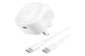 Mobile - Adapters & Chargers - Belkin BoostCharge power adapter - compact - 24 pin USB-C - 45 Watt - with USB-C cable (1m) - WCA013KQ1MWH-B6