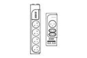 Strömkabel (extern) - Ever Office Plus - surge protector - 2500 Watt - 6000 VA - T/LZ06-OFP018/0000