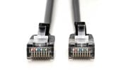 Nätverkskabel - DIGITUS CAT 6A F-FTP Slim Patch Cord - 0.5m - Svart - 0.5m - DK-1632-A-005S-BL