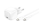 Mobile - Adapters & Chargers - Belkin BoostCharge power adapter - compact - 24 pin USB-C - 30 Watt - with USB-C cable (1m) - WCA008KQ1MWH-B6