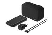 PowerBank - Belkin BoostCharge power bank - + AC power adapter - 24 pin USB-C 2 x USB - with zippered pouch case PowerBank - Svart - 20000 mAh - BU042KQBK