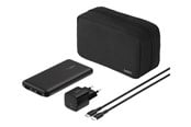 PowerBank - Belkin BoostCharge power bank - + AC power adapter - 24 pin USB-C 2 x USB - with zippered pouch case PowerBank - Svart - 10000 mAh - BU041KQBK