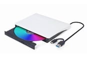 Optisk enhet (DVD / BR / Floppy) - Gembird DVD-USB-031-BW - Extern - DVD-RW (Brännare) - USB 3.1 Gen 1 - Vit - DVD-USB-031-BW