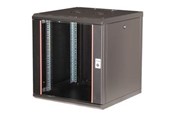 Rack chassis - Equip Pro Mount - rack - 600x600 mm with glass door removable and lockable panels assembled - 12U - EPM-12-6060-B-CBAA