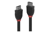 Displaykabel - Lindy Black Line HDMI cable with Ethernet - 50 cm - 36470