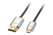 Displaykabel - Lindy CROMO Slim High Speed HDMI to micro HDMI Cable with Ethernet - 41678