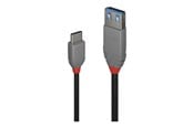 USB-kabel - Lindy Black Line - USB-C cable - 24 pin USB-C to USB Type A - 15 cm - 36895