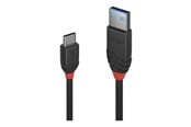 USB-kabel - Lindy Black Line - USB-C cable - 24 pin USB-C to USB Type A - 50 cm - 36915