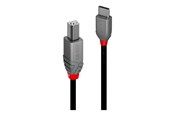USB-kabel - Lindy Anthra Line - USB-C cable - 24 pin USB-C to USB Type B - 1 m - 36941