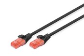 Nätverkskabel - DIGITUS CAT 5e U-UTP Patch Cord - 0.5m - Svart - 2m - DK-1512-005/BL