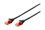 Nätverkskabel - DIGITUS Professional patch cable - 50 cm - black - Svart - 0.5m - DK-1617-005/BL
