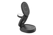 Mobile - Adapters & Chargers - Belkin BoostCharge wireless charging stand - 3-in-1 magnetic compact - + AC power adapter - 15 Watt - WIZ034KQBK