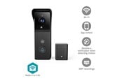 Smarta Hem - Nedis SmartLife Video Doorphone Wi-Fi Battery 3MP Full HD 1296p Cloud Storage (option) / microSD (not included) IP44 With motion sensor Night vision Black - WIFICDP21BK