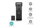 Smarta Hem - Nedis SmartLife Video Doorphone Wi-Fi Battery 2x Full HD 1080p Cloud Storage (option) / microSD (not included) IP54 With motion sensor Night vision Black - WIFICDP31BK