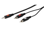 Ljudkabel - Vivanco Audio Cable 1x3.5mm / 2xRCA 5m Black - 4008928460322
