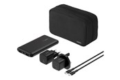 PowerBank - Belkin BoostCharge power bank - + AC power adapter - 24 pin USB-C 2 x USB - with zippered pouch case PowerBank - Svart - 10000 mAh - BU041HQBK
